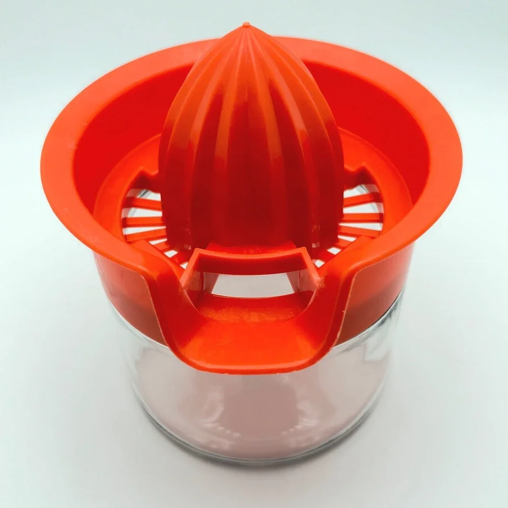 Vintage Gemco Glass Citrus Juicer Manual Orange Reamer Made in USA Retro Kitchen